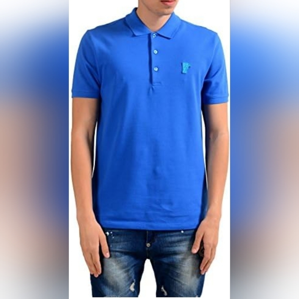 Versace Collection Blue Polo Shirt